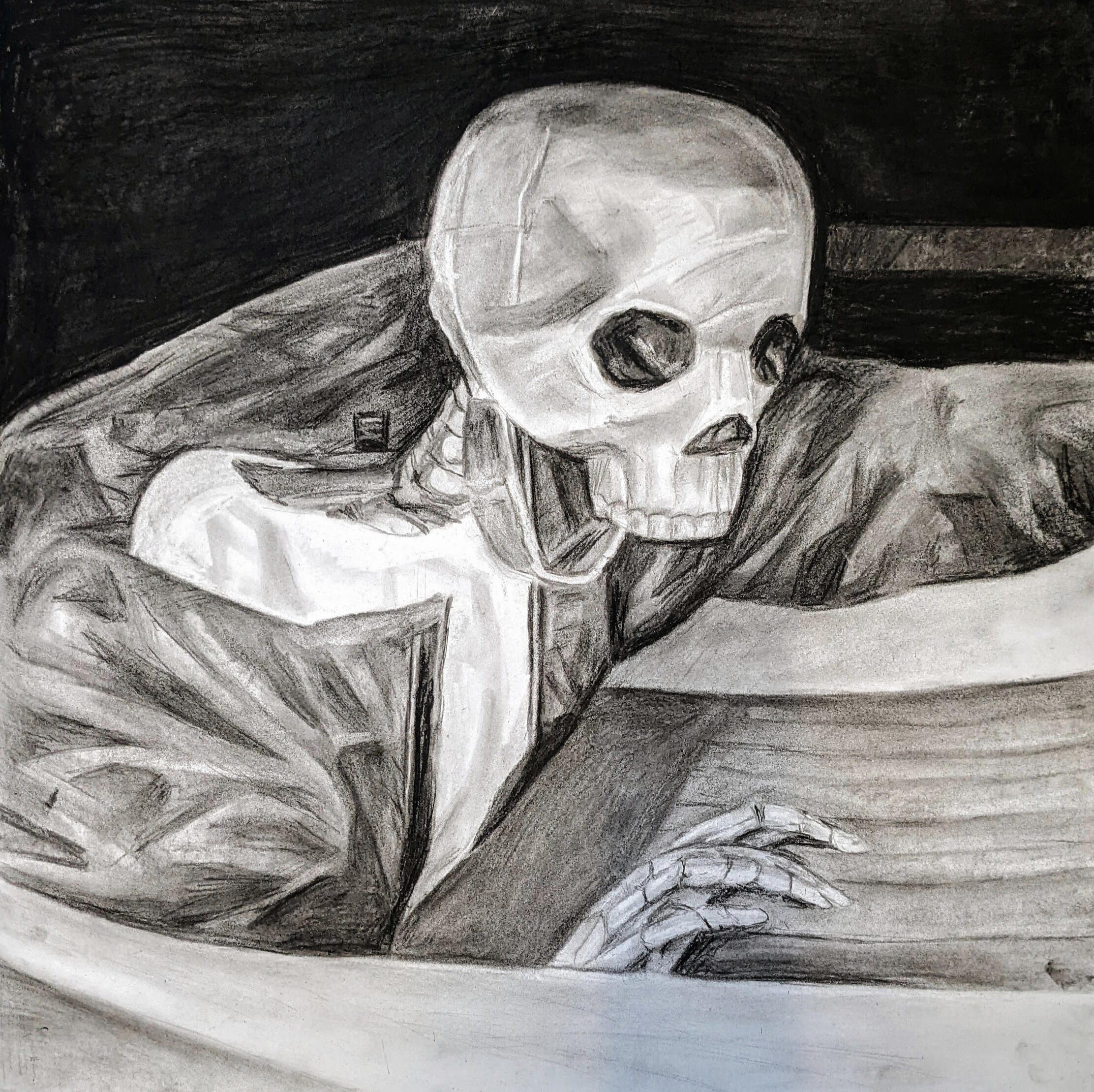 24" x 24" Charcoal Skeleton 24" x 24" Charcoal Skeleton