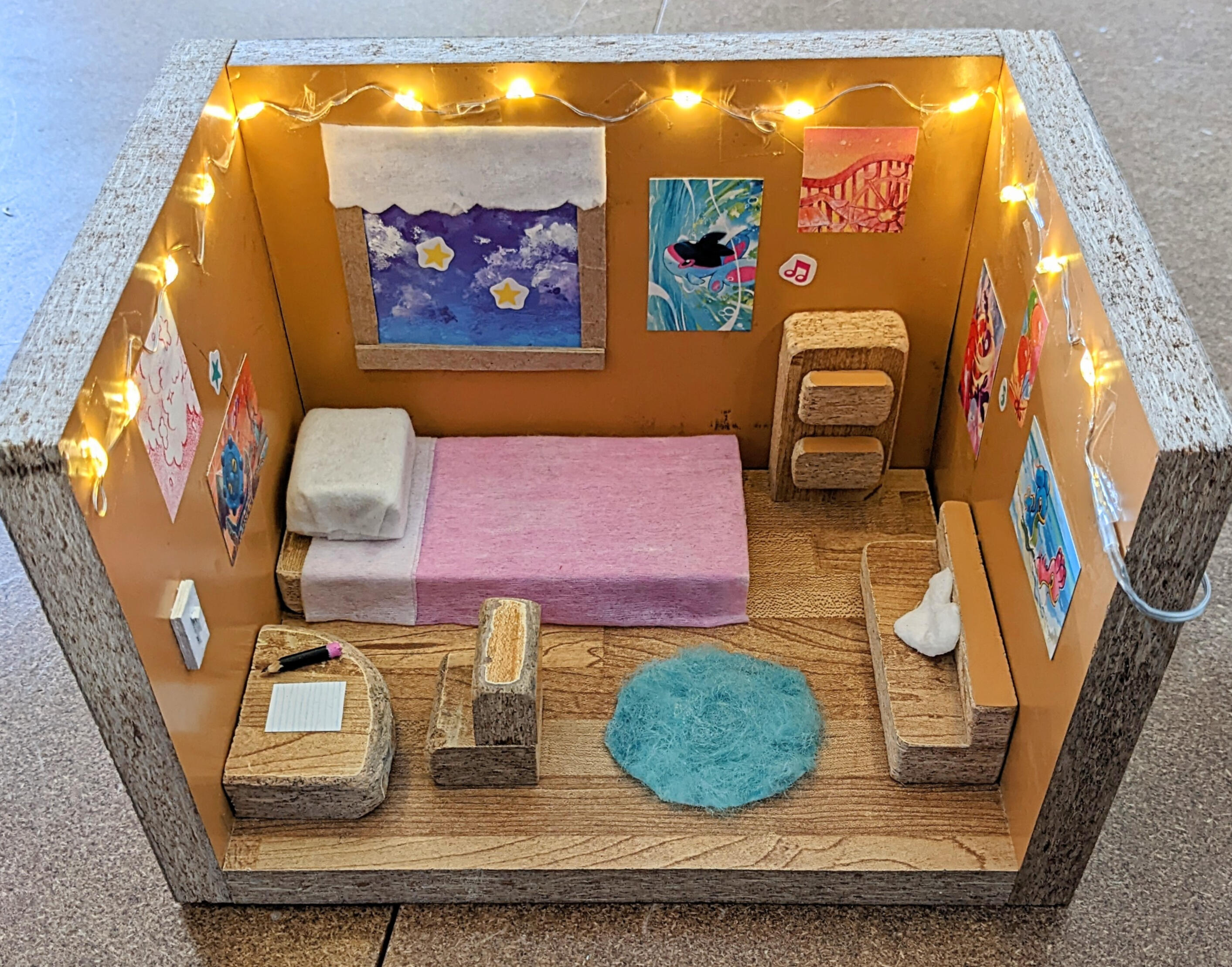 Tiny Mixed Media Dorm Room Tiny Mixed Media Dorm Room