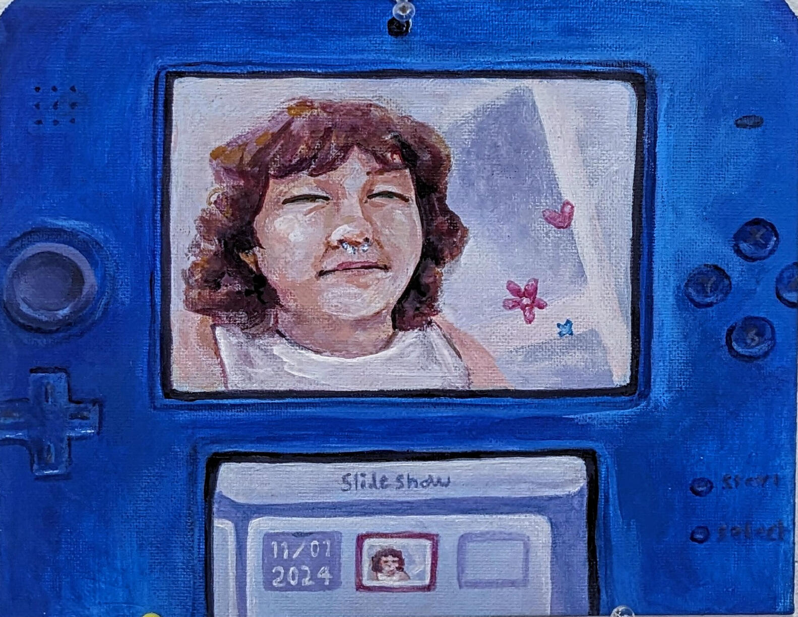 2024- Me on the DS (Acrylic) 2024- Me on the DS (Acrylic)